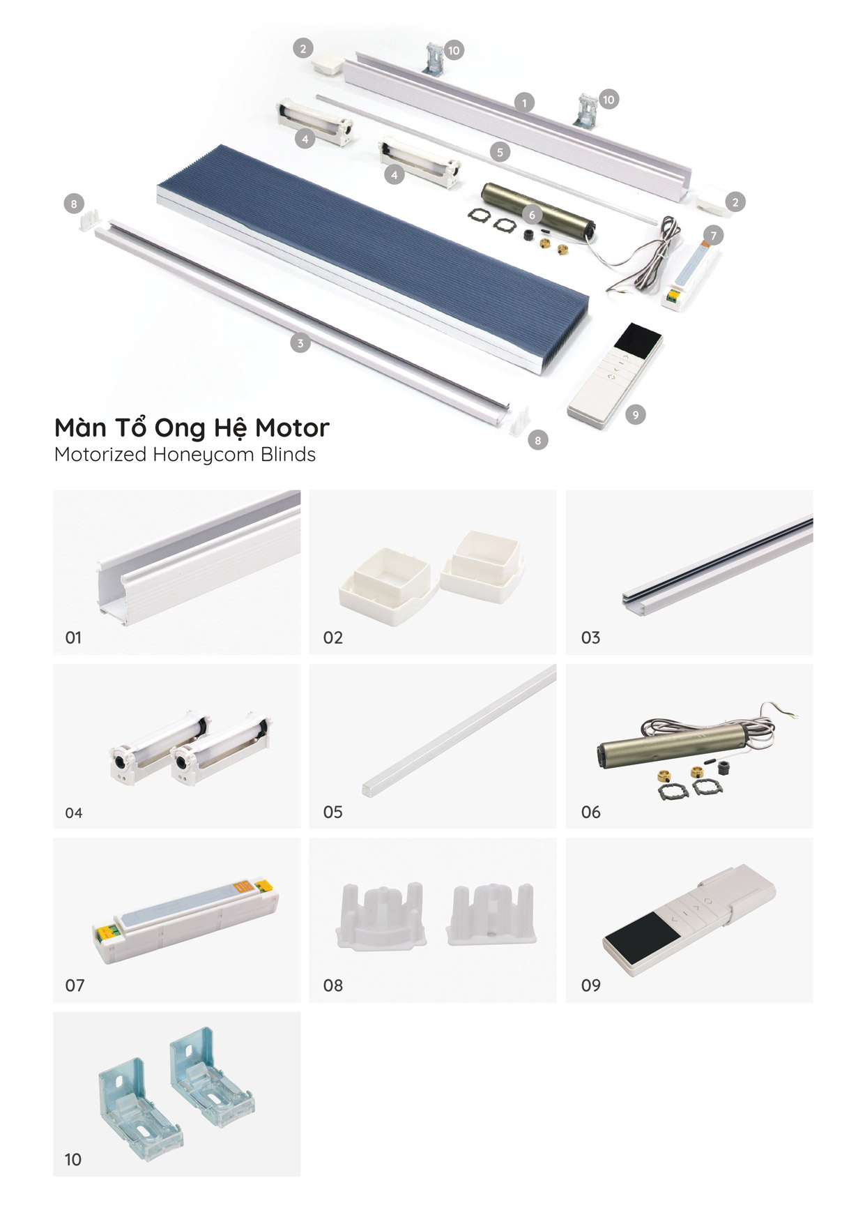 thông số kỹ thuật rèm tổ ong